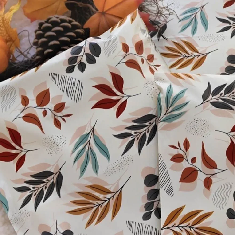 Poly Mailers MIX Leaves 6x9 10x13 12x15.5 14x17  14.5x19 30 pieces 30 stickers